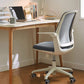 Deluxe Chair With Breathable AirGrid Back Fixed Arms White Frame Office Chair