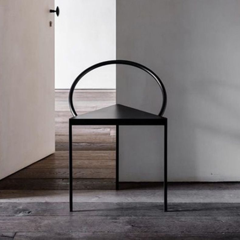 Industrial Arm Chair Metal Open Back Dining Room Chair for Dining Room