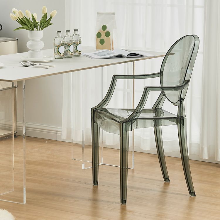 Zeitgenössischer Esszimmer Plastik König Louis Back Essstuhl