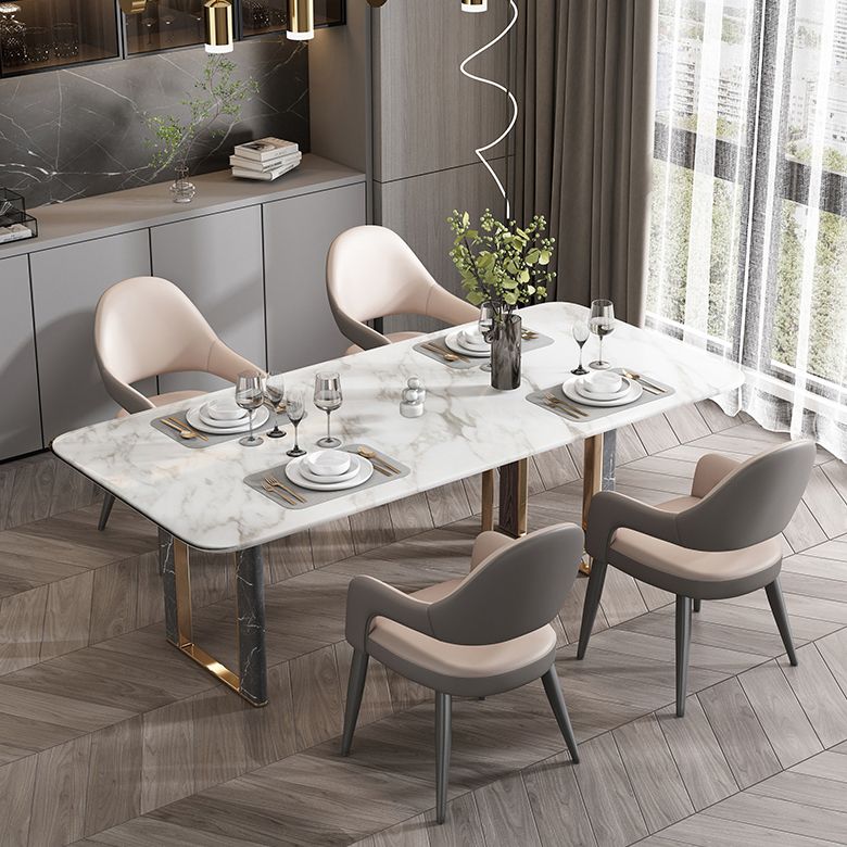 Noordse stijl metalen stoel open rug dineerstoel voor eetkamer