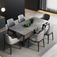 Modern 1/2/5/6/7 Pieces Dining Set Sintered Stone Dining Table with Leather Chairs Clearhalo 'Dining Room Sets' 'Dining Tables & Seating' 'dining_room_set' 'furn' 'furn_dining_room_set' 'Furniture' 'furniture_dining_room_set' 'Kitchen & Dining Furniture' 'kitchen&dining_furn' 'kitchen' 1200x1200_ef99df0c-5f94-4009-90f8-959f37ab7576