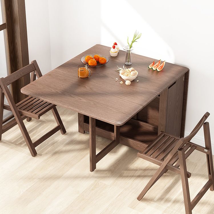 Mid-Century Modern Dining Table Rectangle Solid Wood Drop-Leaf Dining Table Clearhalo ' dining_table' 'Dining Tables & Seating' 'Dining Tables' 'Furniture' 'furniture_dining_table' 'Kitchen & Dining Furniture' 'kitchen&dining_furn' 'kitchen' 'kitchen_dining_table' 1200x1200_ef9b1d50-9324-4e2e-a7bd-7f9e48fc0969