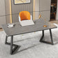 Bureau de bureau de rectangle de pierre Desk de style moderne en noir