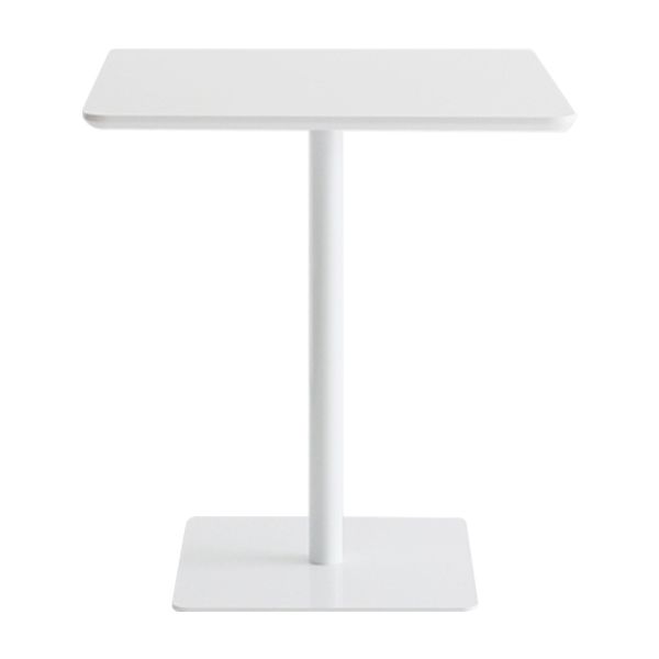 Metal Industrial Square Dining Table Wood Top Table with Pedestal Clearhalo 'Dining Tables & Seating' 'Dining Tables' 'dining_table' 'furn' 'furn_dining_table' 'Furniture' 'furniture_dining_table' 'Kitchen & Dining Furniture' 'kitchen' 'kitchen_dining_table' 1200x1200_ef9f6582-716b-48c0-b4ee-5e83a4c35f46