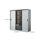White Storage Cabinet with Glass Doors Contemporary Hinged Door Cabinet