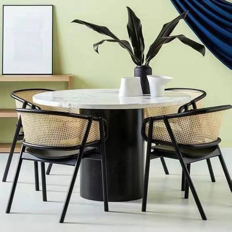 Wood Side Dining Chairs Nordic Style Open Back Dining Side Chair