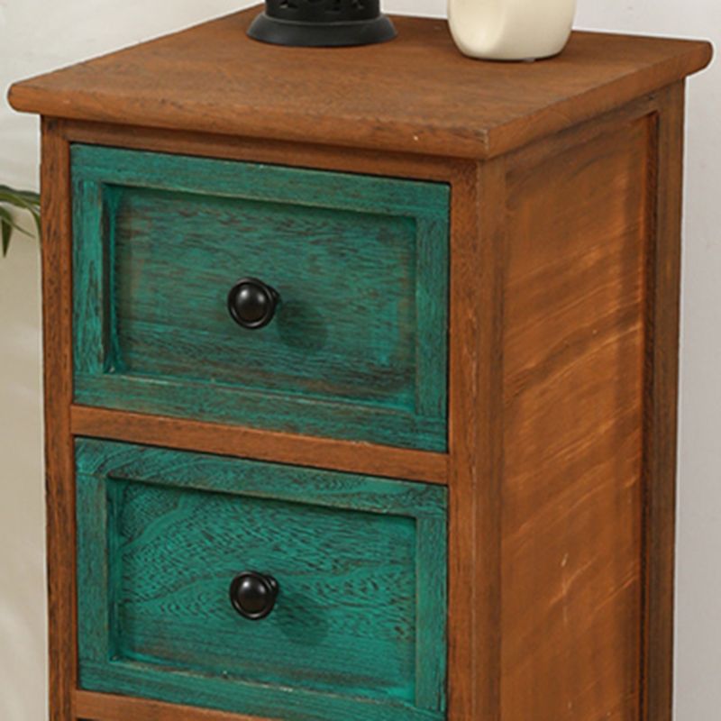 Chef d'accent moderne du milieu du siècle 11.81 "Coffre standard du rectangle de large avec des tiroirs