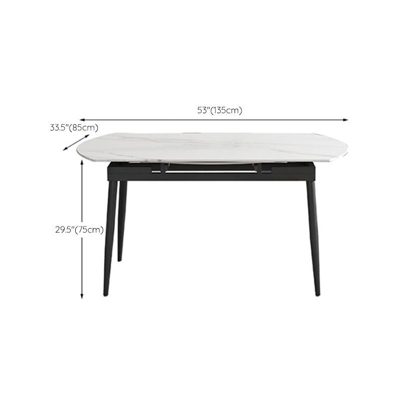 Round Dining Table Extendable Modern Dining Table for Dinner Room Clearhalo 'Dining Tables & Seating' 'Dining Tables' 'dining_table' 'furn' 'furn_dining_table' 'Furniture' 'Kitchen & Dining Furniture' 1200x1200_efa1d18b-822a-452a-abf3-7dc961a2d6f6