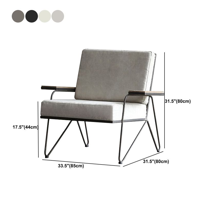 Nordic Arms Included Square Arms Cushion Back Accent Armchair