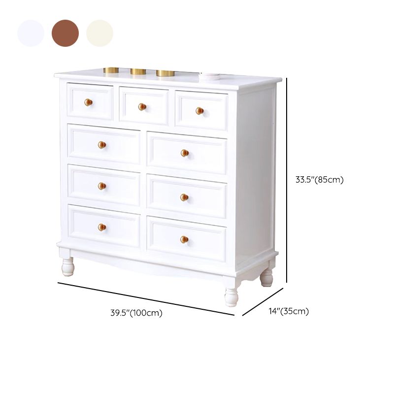 引き出しの長方形のアクセントチェストを備えた現代のチェストノブソリッドウッド