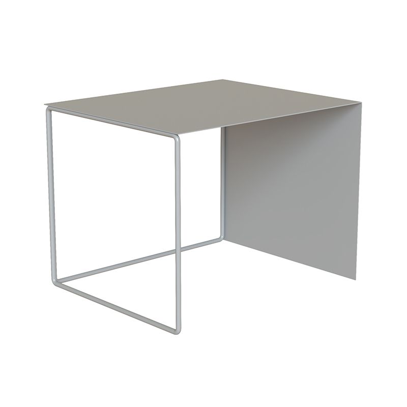 Mesa de centro individual rectangular con estructura de metal moderna Mid-Century