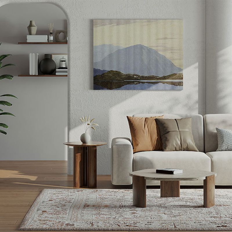 Rustic Side End Snack Table Brown Living Room Round 3 Legs Corner Table