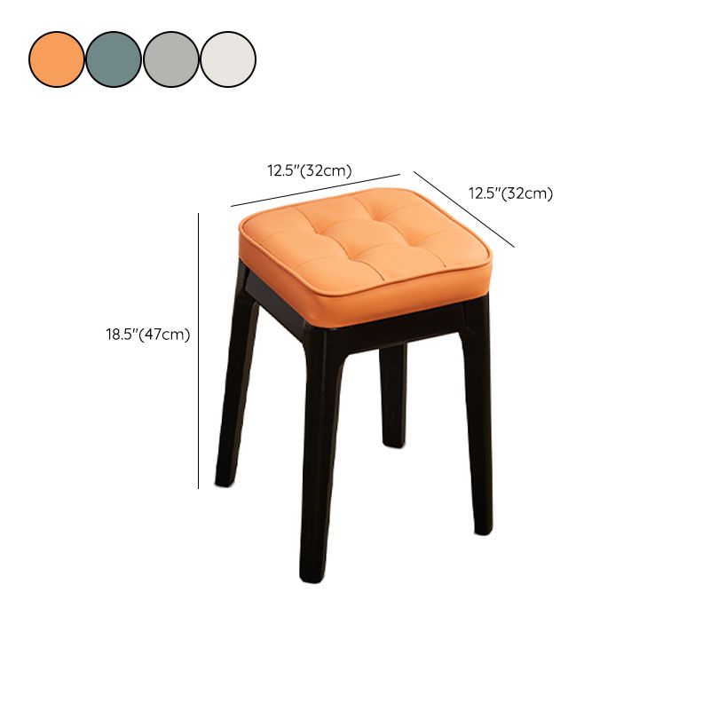 Contemporary Leather Standard Square Standard with Black/Brown/Grey Legs for Home Clearhalo 'furn' 'furn_ottomans_poufs' 'Furniture' 'Living Room Furniture' 'Ottomans & Poufs' 'ottomans_poufs' 1200x1200_efa7abdc-7251-4923-b0f4-d1374a1ea63b