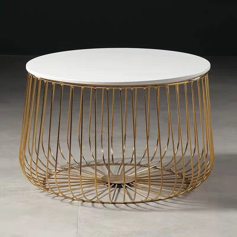 Iron Round Coffee or End Table Mid-Century Modern Frame Coffee Table Clearhalo 'Coffee & Accent Tables' 'Coffee Tables' 'coffee_tables' 'furn' 'furn_coffee_tables' 'Furniture' 'Living Room Furniture' 1200x1200_efa896bd-ea11-4e86-8c9f-78a867deffad