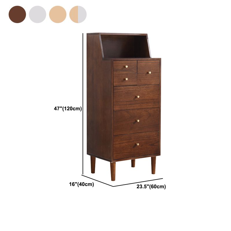 6引き出しのアクセントチェストストレートレッグコンテンポラリーチェスト15.74 "幅
