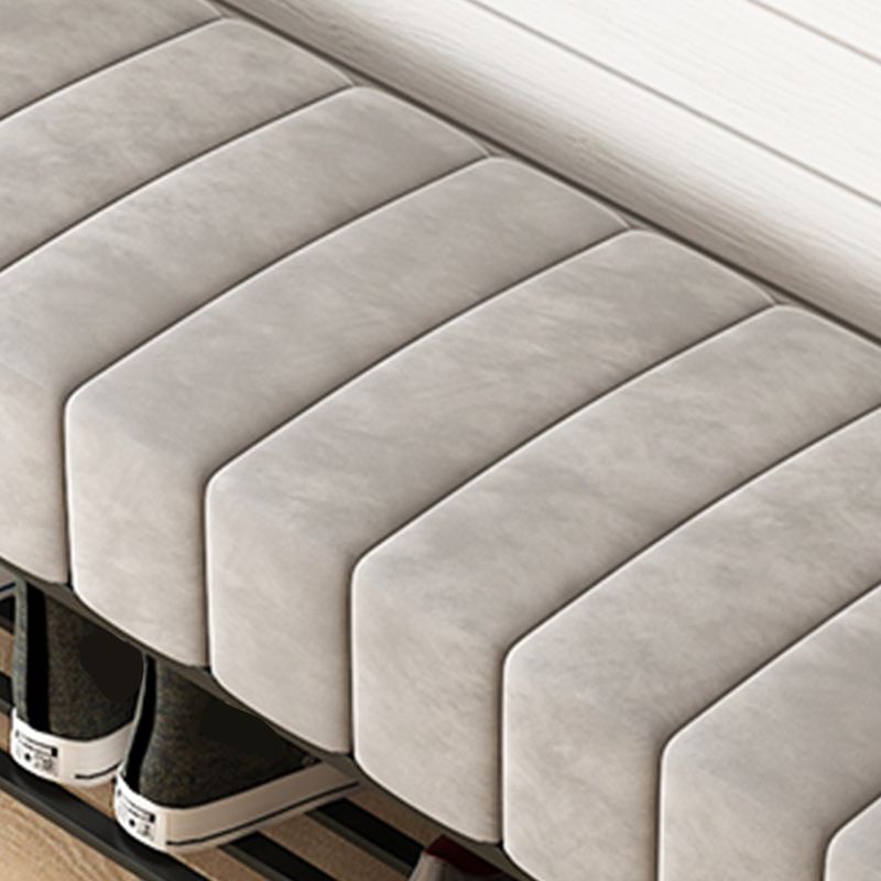 17.7" H Modern Metal Seating Bench Tufted Entryway Bench with Legs Clearhalo 'Benches' 'Chairs & Seating' 'furn' 'furn_benches' 'Furniture' 'Living Room Furniture' 1200x1200_efab83b2-8b9f-41de-8013-d8719fa71ca6