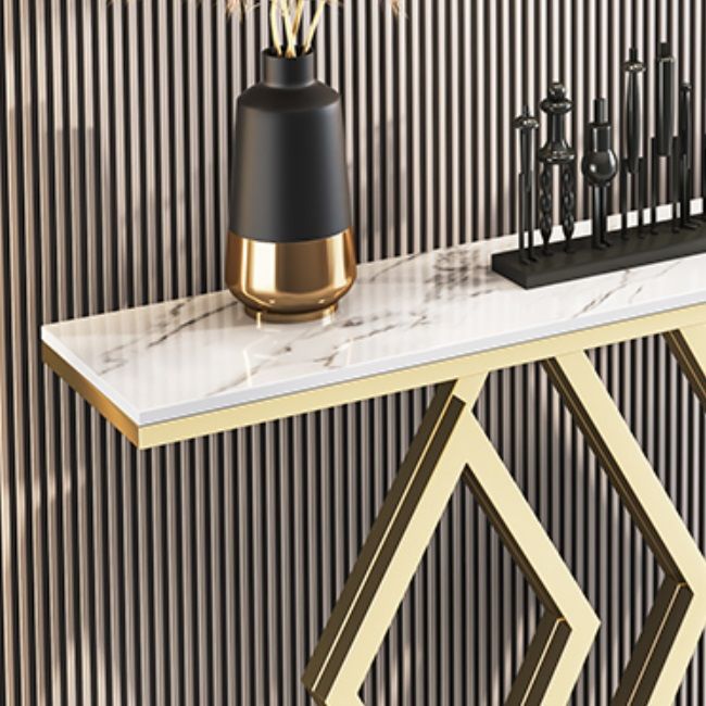 Tavolo di accento resistente ai graffi con tavolo piedistallo di ferro e top in pietra