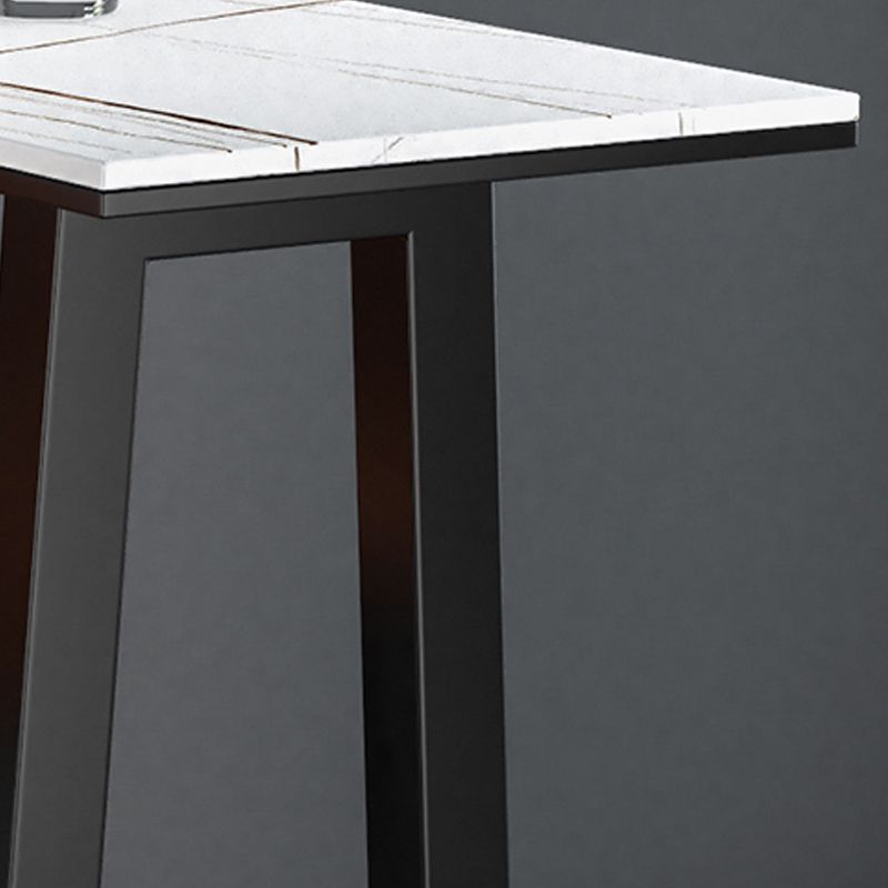 Black and Metal Base Table Rectangle Industrial Sintered Stone Bar Table Clearhalo 'Bar Furniture' 'Bar Tables' 'bar_tables' 'furn' 'furn_bar_tables' 'Furniture' 'Kitchen & Dining Furniture' 1200x1200_efad6f9b-c9a7-49bb-a973-23dc48e24318