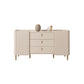 White Modern Style Buffet Table Engineered Wood Dining Buffet with 3 Drawers
