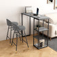 Rectangle Sintered Stone Bar Table Black and Metal Base Bar Table for Kitchen Living Room Clearhalo 'Bar Furniture' 'Bar Tables' 'bar_tables' 'furn' 'furn_bar_tables' 'Furniture' 'Kitchen & Dining Furniture' 1200x1200_efafe193-1920-48e9-a19c-bc806cad80c7
