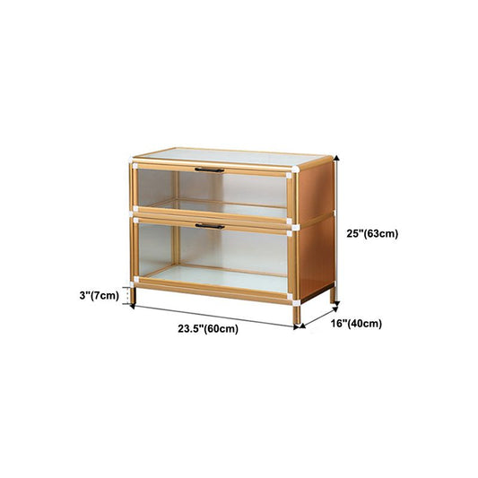 Sideboard in metallo in stile moderno dorato con porta per la cucina