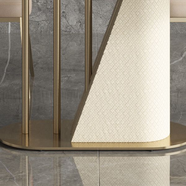 Goldener Sockel Casual Esstisch Traditioneller Luxus -Rechteck Esstisch