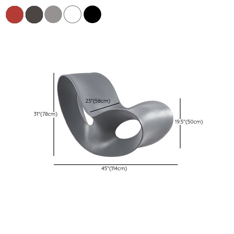 Silla de asiento de plástico moderna silla de plástico Rocking Accent Accent para sala de estar