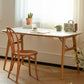 Modern Rectangular White Stone Top Dining Table with 4 Solid Wood Legs Clearhalo 'Dining Tables & Seating' 'Dining Tables' 'dining_table' 'furn' 'furn_dining_table' 'Furniture' 'Kitchen & Dining Furniture' 1200x1200_efb4189e-7496-4efe-8c4d-de19d3aa0c41