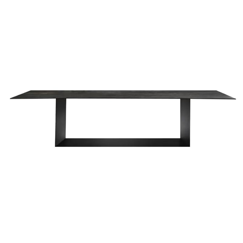 Metal Traditional Luxury Rectangle Table Sintered Stone Top Indoor Table for Kitchen and Dining Room Clearhalo ' dining_table' 'Dining Tables & Seating' 'Dining Tables' 'furn' 'furn_dining_table' 'Furniture' 'furniture_dining_table' 'Kitchen & Dining Furniture' 'kitchen&dining_furn' 'kitchen' 'kitchen_dining_table' 1200x1200_efb43bee-c39a-4d6d-8335-c754ac4dea08
