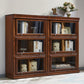 Contemporary Oak Wood Standard Bookcase Brown Shelf with Glass Doors Clearhalo 'Bookcases' 'furn' 'furn_bookcases' 'Furniture' 'furniture_bookcases' 'kitchen' 'kitchen_bookcases' 'Living Room Furniture' 'Office Furniture' 1200x1200_efb46d6e-a3d5-4939-be1f-354dadd8ba2c