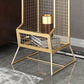 Metal Gold and Black Bookshelf Closed Back Book Shelf Shelves Included