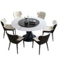 Modern Sintered Stone Dining Room Set with Round Top and Black Base Dining Furniture for Home Use Clearhalo 'Dining Room Sets' 'Dining Tables & Seating' 'dining_room_set' 'furn' 'furn_dining_room_set' 'Furniture' 'furniture_dining_room_set' 'Kitchen & Dining Furniture' 'kitchen&dining_furn' 'kitchen' 1200x1200_efb4f66f-9bcb-47f6-b630-3a4f1ceaab6a