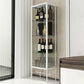 Modern Steel Curio Cabinet Standard 14" W 1 Door Cabinet for Dining Room Clearhalo 'Display & China Cabinets' 'display_china_cabinets' 'furn' 'furn_display_china_cabinets' 'Furniture' 'Kitchen & Dining Furniture' 1200x1200_efb70879-228d-47cd-beea-3e8bb148cb2d