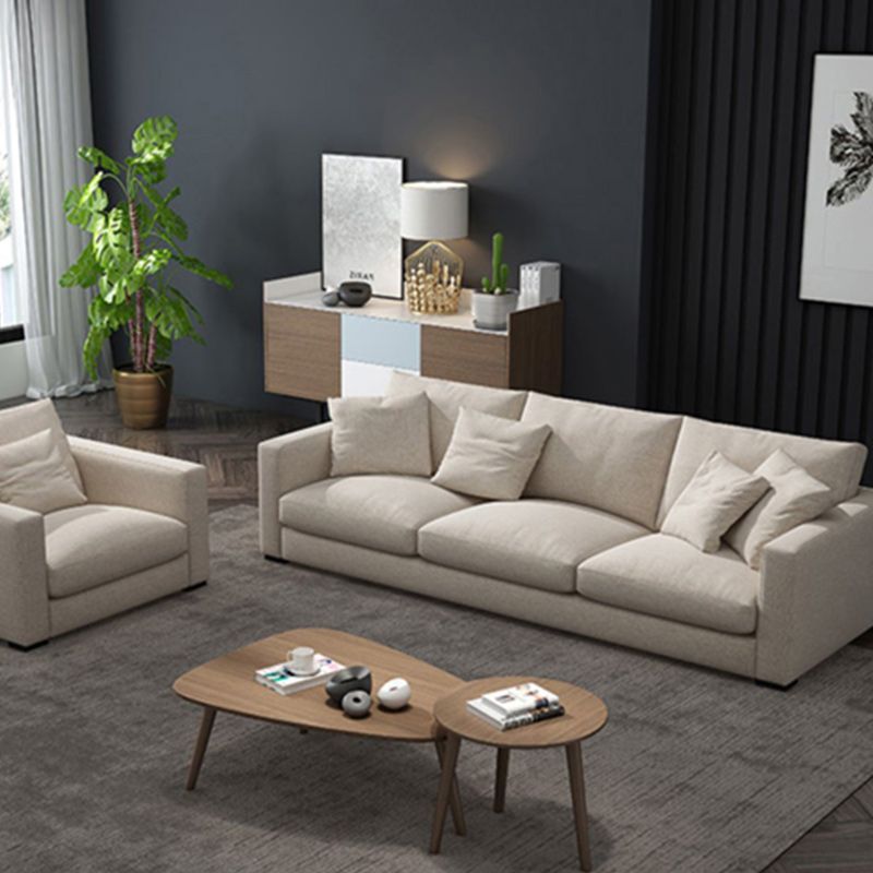 Creamy White Square Arm Contemporary Sofa with Loose Back with Multiple Cushions Clearhalo 'furn' 'furn_sofas' 'Furniture' 'furniture_sofas' 'kitchen' 'kitchen_sofas' 'Living Room Furniture' 'Sofa' 'sofas' 1200x1200_efb81c04-9567-4cb7-be0c-9dc4ce70d7c3