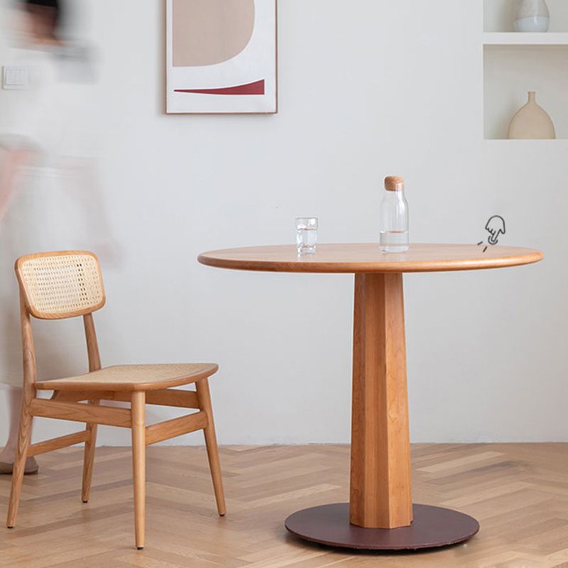 Wood Rattan Scandinavian Style Dining Chair Dining Room Open Back Dining Side Chair Clearhalo ' kitchen&dining_furn' 'Dining Chairs' 'Dining Tables & Seating' 'dining_chair' 'furn' 'furn_dining_chair' 'Furniture' 'furniture_dining_chair' 'Kitchen & Dining Furniture' 'kitchen' 1200x1200_efbaa9f7-6207-4393-a4a7-1b9e1d3320f8