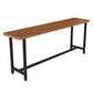 Metal Frame Industrial Bistro Table Brown Pine Wood Top Bar Table Clearhalo 'Bar Furniture' 'Bar Tables' 'bar_tables' 'furn' 'furn_bar_tables' 'Furniture' 'Kitchen & Dining Furniture' 1200x1200_efbafbe8-111d-4c7d-9fb9-007f295cc265