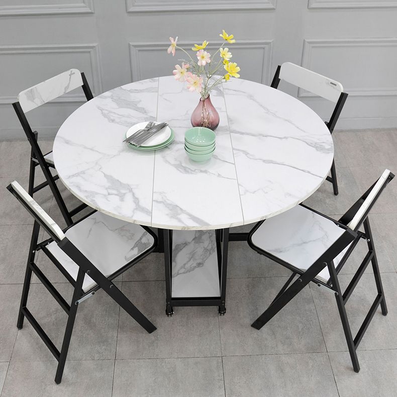 Mid-Century Round MDF Dining Table Standard Dining Table for Kitchen Clearhalo ' dining_table' 'Dining Tables & Seating' 'Dining Tables' 'furn' 'furn_dining_table' 'Furniture' 'furniture_dining_table' 'Kitchen & Dining Furniture' 'kitchen&dining_furn' 'kitchen' 'kitchen_dining_table' 1200x1200_efbb8288-0fd6-40ee-a3eb-e961e0c5a044