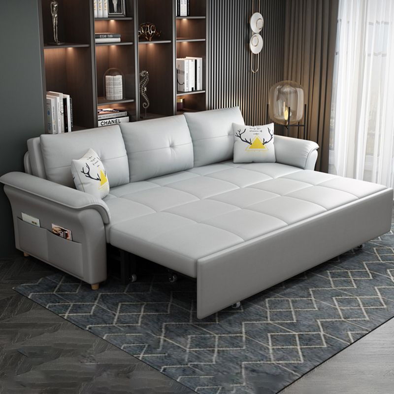 Square Arm Sofa with Loose Back Convertible Sleeper with Storage and Foldable Clearhalo 'furn' 'furn_sofas' 'Furniture' 'furniture_sofas' 'kitchen' 'kitchen_sofas' 'Living Room Furniture' 'Sofa' 'sofas' 1200x1200_efbb9c7b-8c96-4b63-af43-6d2e915261a4