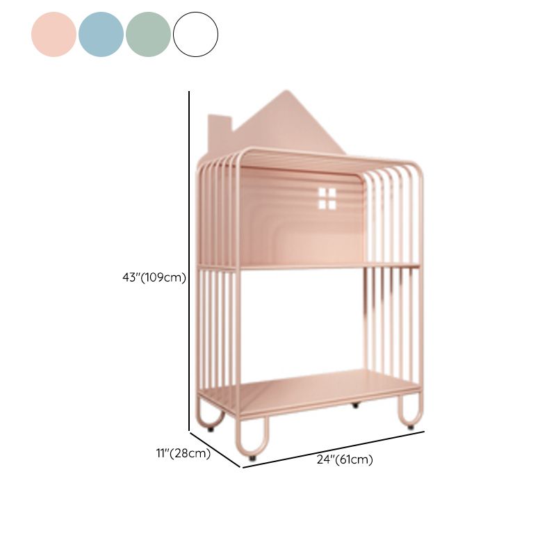 Scandinavian Metal Bookshelf Metal Standard Open Back Bookcase Clearhalo 'Bookcases' 'furn' 'furn_bookcases' 'Furniture' 'Office Furniture' 1200x1200_efbce72a-1cf5-45b0-a879-bc32155765f3