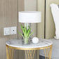 Contemporary Storage Frame End Table Round End Table with Slate Top