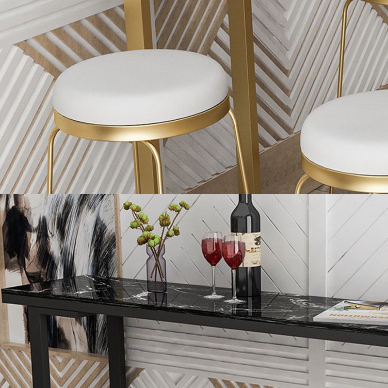 Industrial Bar-height Table Metal Base 41.3-inch Height Table for Dining Room Clearhalo 'Bar Furniture' 'Bar Tables' 'bar_tables' 'furn' 'furn_bar_tables' 'Furniture' 'Kitchen & Dining Furniture' 1200x1200_efbdd472-b343-4480-8e14-e058980caac7