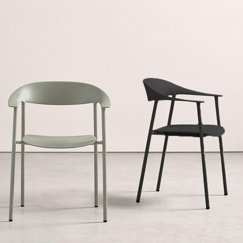 Modern Metal Dining Room Chair Stackable Dining Arm Chairs for Restaurant Clearhalo ' kitchen&dining_furn' 'Dining Chairs' 'Dining Tables & Seating' 'dining_chair' 'furn' 'furn_dining_chair' 'Furniture' 'furniture_dining_chair' 'Kitchen & Dining Furniture' 'kitchen' 1200x1200_efbe2795-e200-48e0-91c3-f1b63db7c3e4