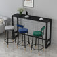 Glam Pub Height Dining Table Stone Top Pub Table for Living Room