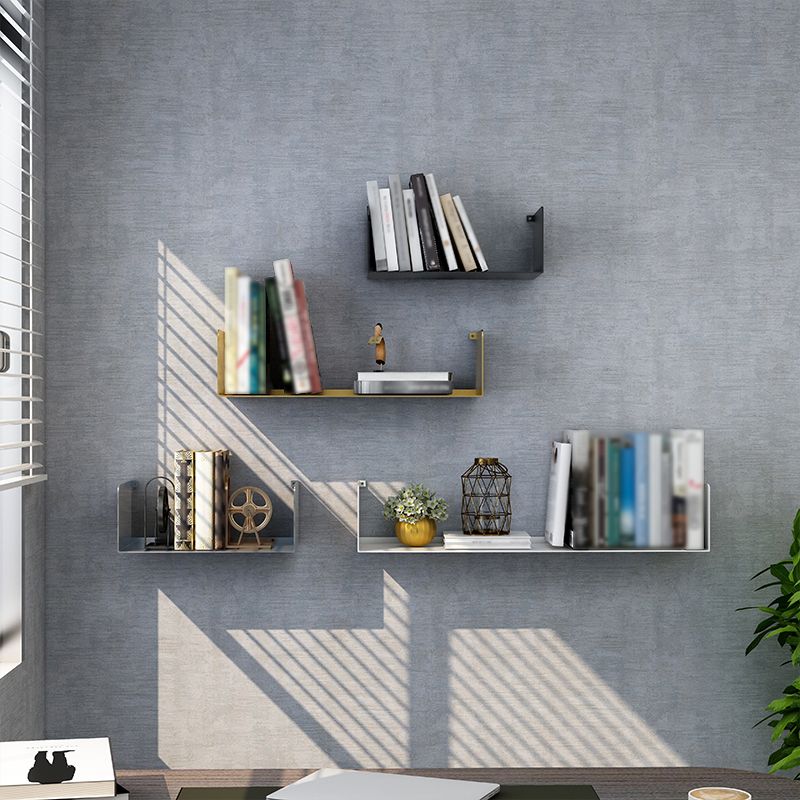 Metal Floating Bookcase Modern Style Closed Back Bookshelf for Home Office Clearhalo 'Bookcases' 'furn' 'furn_bookcases' 'Furniture' 'furniture_bookcases' 'Office Furniture' 1200x1200_efbf6584-bb90-4c53-86bb-835d1691403f