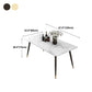 Tripod Base Dining Table Traditional Luxury Rectangle Stone and Iron Dining Table Clearhalo 'Dining Tables & Seating' 'Dining Tables' 'dining_table' 'furn' 'furn_dining_table' 'Furniture' 'furniture_dining_table' 'Kitchen & Dining Furniture' 1200x1200_efbf8f0b-fcac-42a1-9443-860486130e0b
