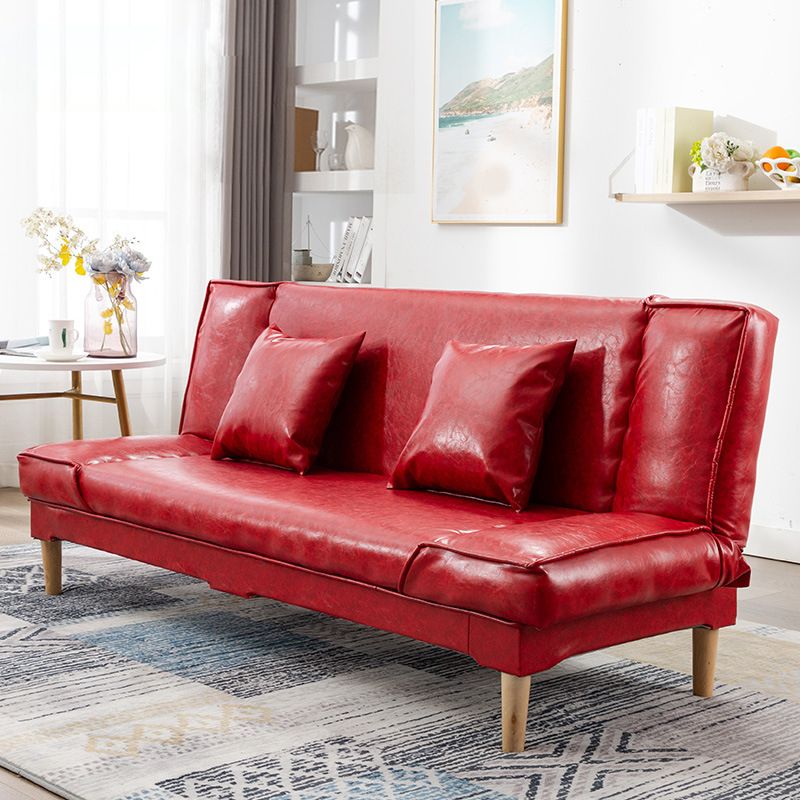 Modern Macaroon Wood 4 Legs Sofa Convertible Armless Sofe for Living Room Clearhalo 'Furniture' 'furniture_sofas' 'kitchen' 'kitchen_sofas' 'Living Room Furniture' 'Sofa' 'sofas' 1200x1200_efbfb0f1-5308-4f25-af23-42c674dbbe9f