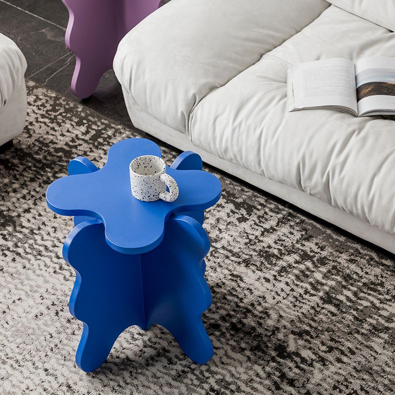 Contemporary Geometric Side End Snack Table X-base End Table