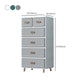 Contemporary Plastic Storage Cabinet for Bedroom Matte Finish Cabinet with Drawers