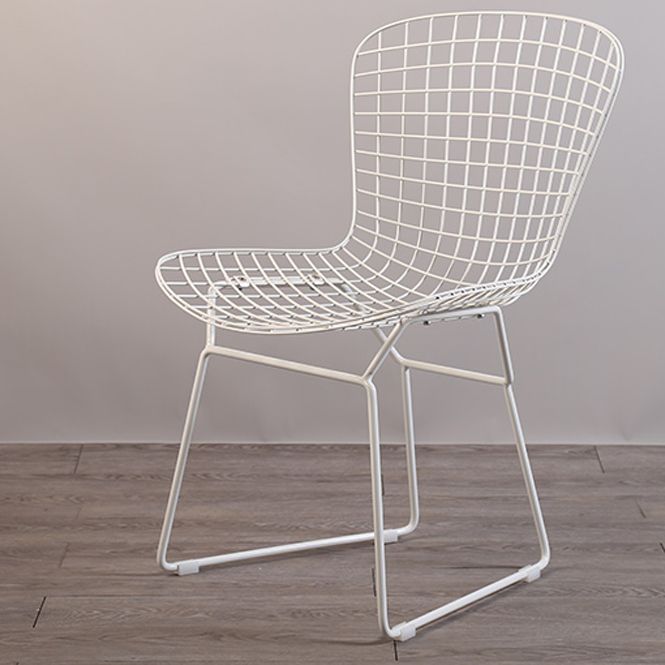 Contemporary Metal Dining Armless Chairs Open Back Dining Side Chair for Home Use Clearhalo ' kitchen&dining_furn' 'Dining Chairs' 'Dining Tables & Seating' 'dining_chair' 'furn' 'furn_dining_chair' 'Furniture' 'furniture_dining_chair' 'Kitchen & Dining Furniture' 'kitchen' 1200x1200_efc3914f-8c81-458f-9b56-bdb0a3c59cd3