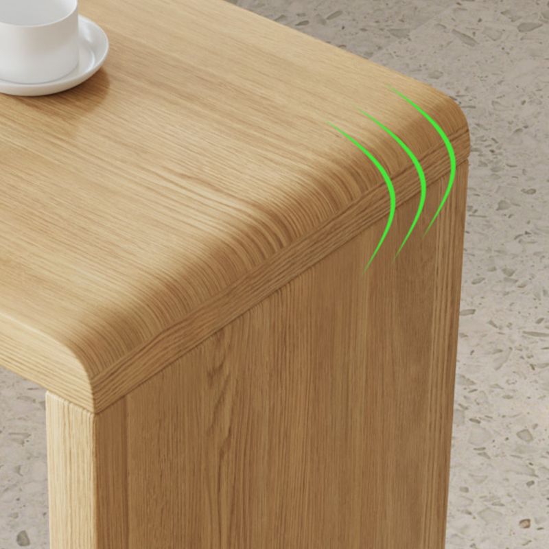 Mesa de comedor rectangular con tapa de madera maciza contemporánea y almacenamiento